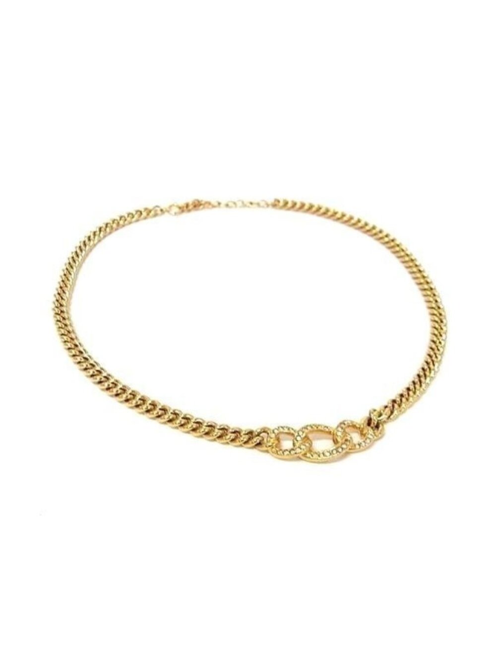 Dior Necklace Gold Metal Rhinestone